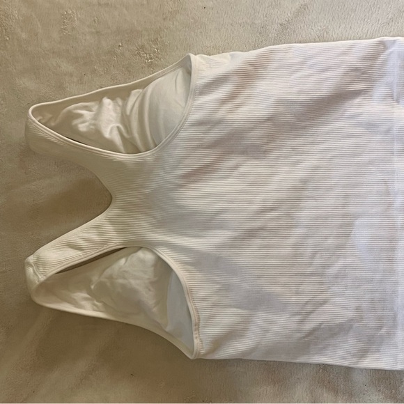 White Ribbed Tank Top - Picture 2 of 4